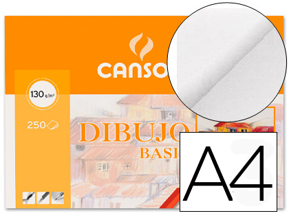 Papel dibujo Canson Basik A4 130g/m² sin recuadro